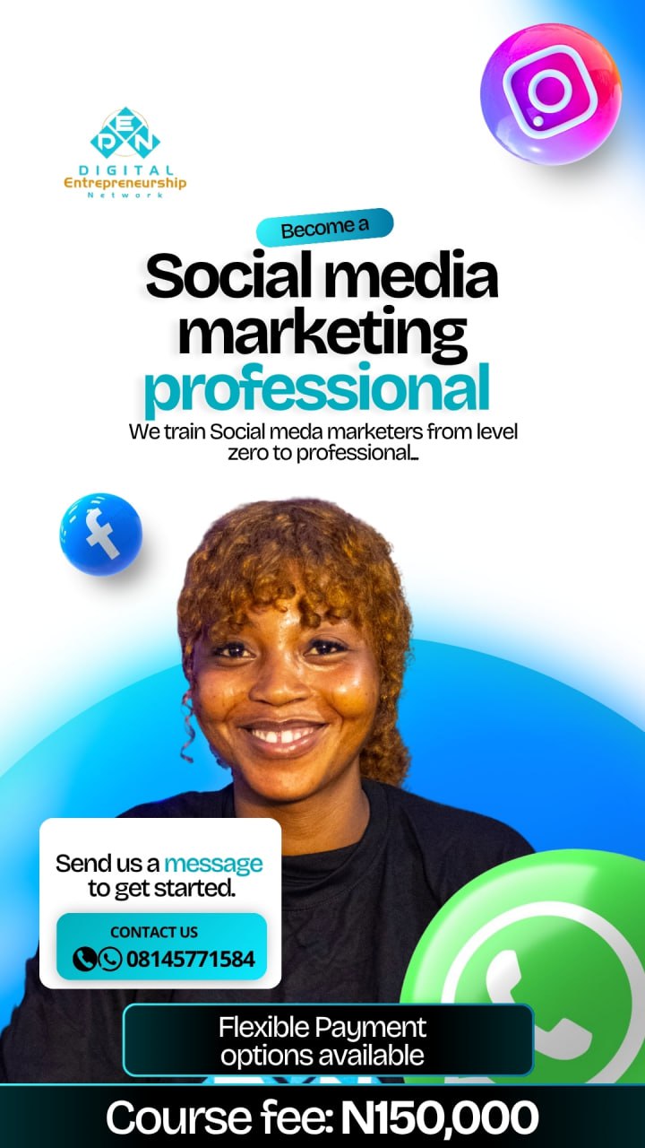 social media marketing professionna - den - digital entrepreneurship network = flexible